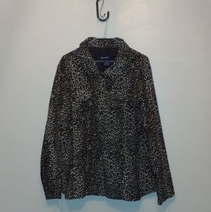 Denim & Co women's leopard  jacket